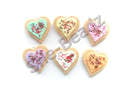 Fimo Iced Heart Biscuit Pendants Pk 6