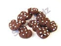 Fimo Chocolate Heart Biscuits Charms with Pastel Drops Pk 10