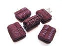 Fimo Small Chocolate Melt Biscuit Charm Beads Pk 10