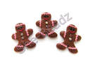 Fimo Gingerbread Men Biscuit Pendants Pk 3