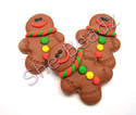 Fimo Gingerbread Men Pendant Pk 3