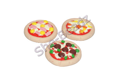 Fimo Pizza Charms Pk3