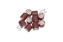 Fimo Chocolate Swiss Roll Charm Beads Pk 10