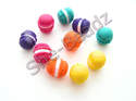 Fimo Macaroon Tiny Charm Beads Rainbow  Pk 10
