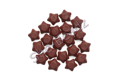 Fimo Mini Chocolate Star Charm Beads Pk 20