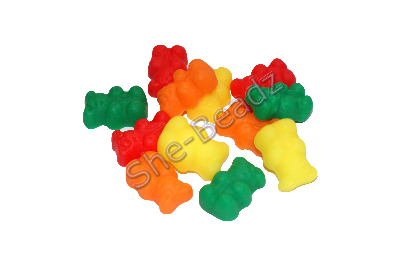 Fimo Gummy Bear Charm Beads Pk 12