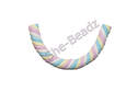 Fimo Curved Pastel Coloured Flump Marshmallow Pendant Pk 1