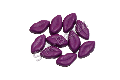 Fimo Purple Sweet Lip Beads Pk 10