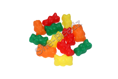 Fimo Tiny Gummy Bear Beads Pk 12