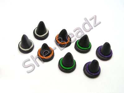 Fimo Witches Hat Charms Tiny Pk 8