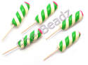 Fimo Green Twister Lolly Charms Mini Pk 10