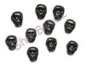 Fimo Black Skull Charm Beads Pk 10