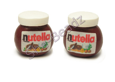 Fimo Nutella Jar Pendant (3D) Pk 2