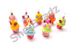 Fimo Butterfly & Ladybird Cupcake Charms Pk 10