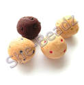 Fimo Large Muffin Charm Beads Pk 4