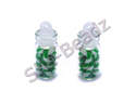 Miniature jar of Green & White Candy Canes Pk 2 Jars