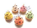 Fimo Large Choc Chip Cupcake Pendants Pk 5