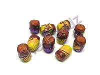Fimo Caramel Egg Charm Beads With Wrappers Pk 10