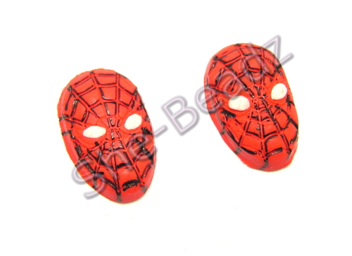 Fimo Spiderman Charm Beads Pk 10