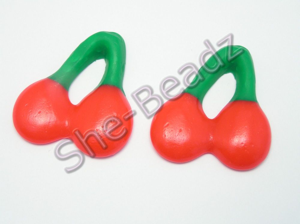 Fimo Haribo Cherrie Charm Pendants Pk 5