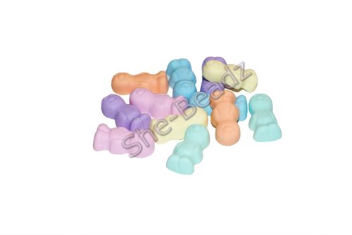 Fimo Pastel Tiny Jelly Baby Charm Beads Pk 12