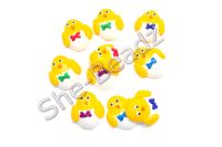 Fimo Easter Chick In Egg Flat Back Charm Beads Pk 10