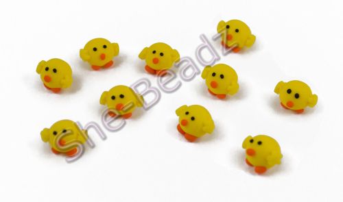 Fimo Easter Chick Charms Tiny (3D) Pk 10