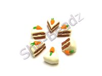 Fimo Carrot Cake Slice Charm Beads Mini Pk 6