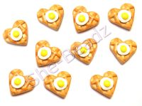 Fimo Egg Waffle Charm Beads Pk 10