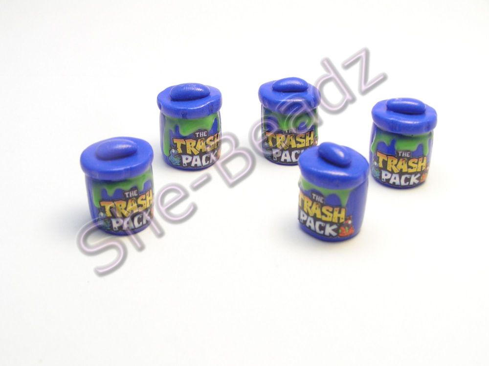 Fimo Trash Pack Bin Charm Beads (Tiny) Pk 10