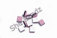 Fimo Liquorice Allsort Square Charm Beads Pink, Black & White Pk 20