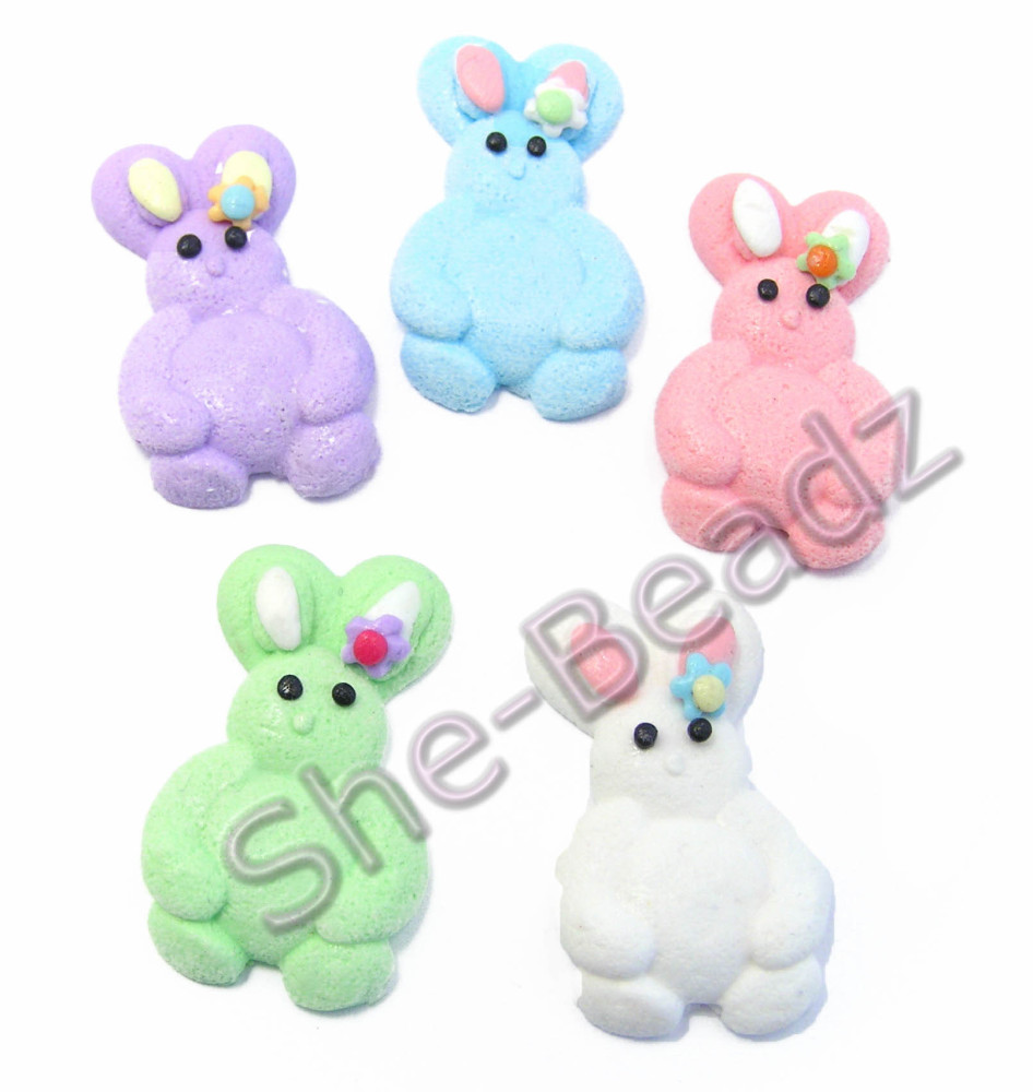 Fimo Mixed Easter Bunny Charms Pk 10