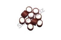 Fimo Dolly Mixture Round Charm Beads Brown Pk 20