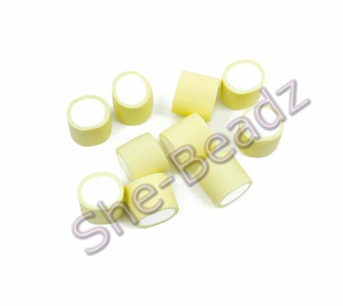 Fimo Dolly Mixture Round Charm Beads Pastel Yellow Pk 20