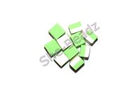 Fimo Dolly Mixture Square Charm Beads Green Pk 20