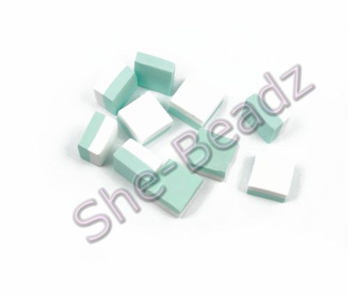 Fimo Dolly Mixture Square Charm Beads Pastel Green Pk 20