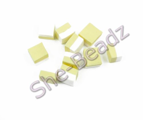Fimo Dolly Mixture Square Charm Beads Pastel Yellow Pk 20