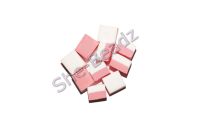 Fimo Dolly Mixture Square Charm Beads Pink Pk 20