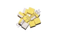 Fimo Dolly Mixture Square Charm Beads Yellow Pk 20