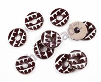 Fimo Mini Chocolate Party Ring Charm Beads Pk 10