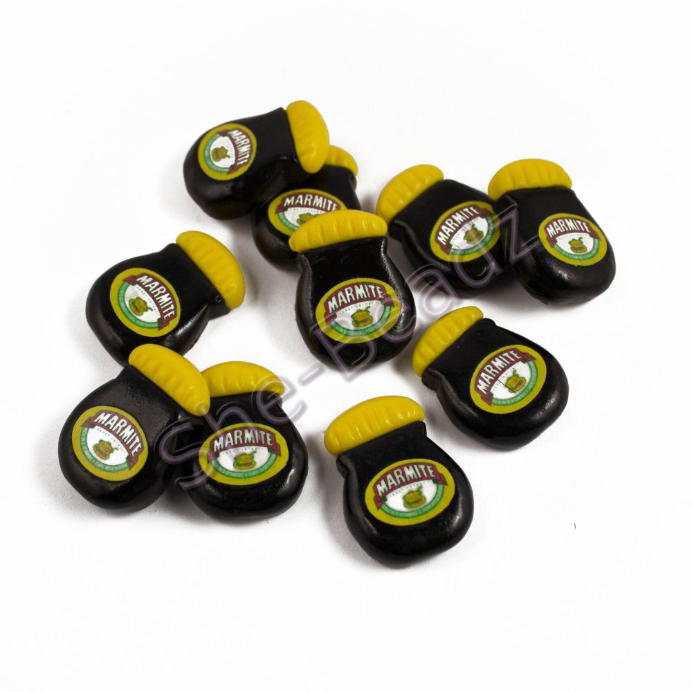 Fimo Marmite Jar Charm Beads Pk 10