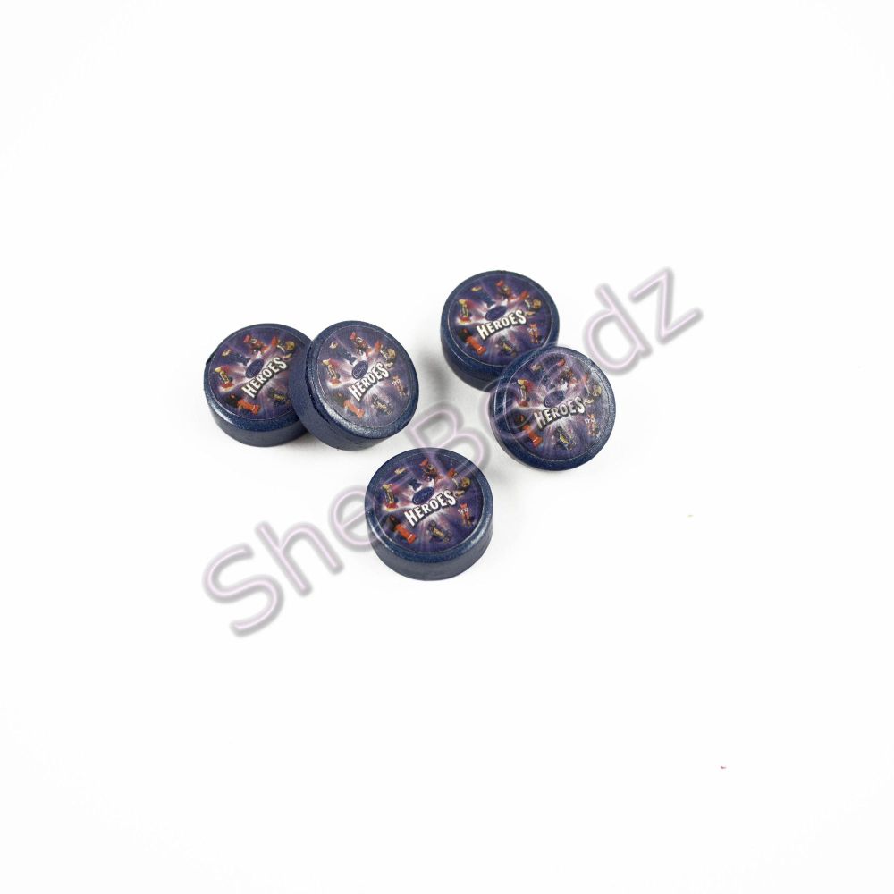 Fimo Heroes Tin Charm Beads Pk 10