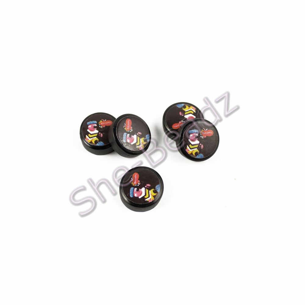 Fimo Liquorice Allsorts Tin Charm Beads Pk 10