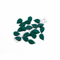 Fimo Elm Leaf Charm Beads (Teal) Pk 50