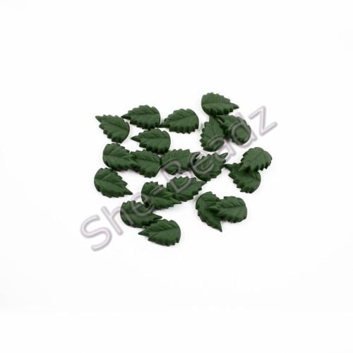 Fimo Elm Leaf Charm Beads (Leaf Green) Pk 50