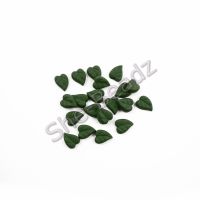 Fimo Cordate Leaf Charm Beads (Leaf Green) Pk 50