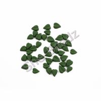 Fimo Cordate Leaf Charm Beads (Leaf Green) Mixed Pk 50