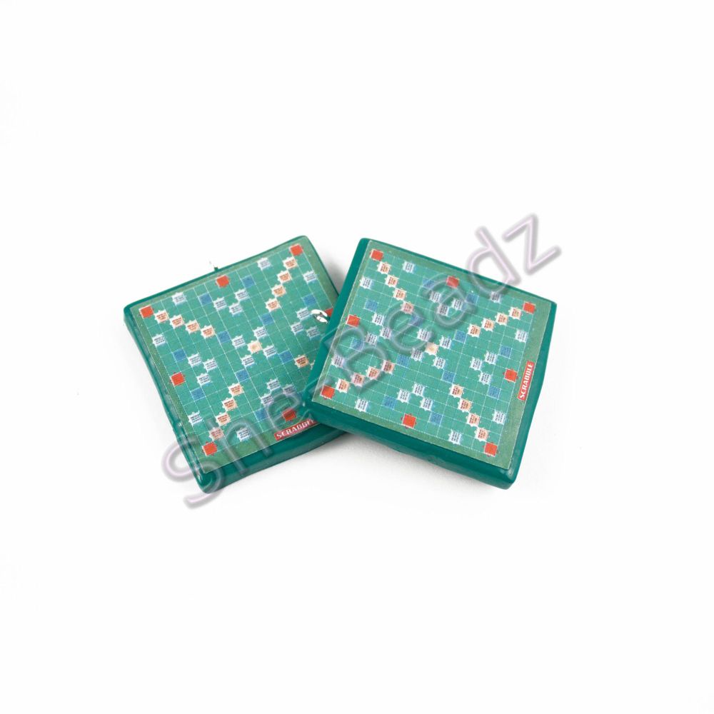 Fimo Scrabble Board Game Pendants Pk 2