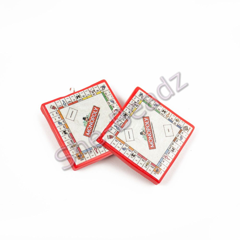 Fimo MONOPOLY Board Game Pendants Pk 2