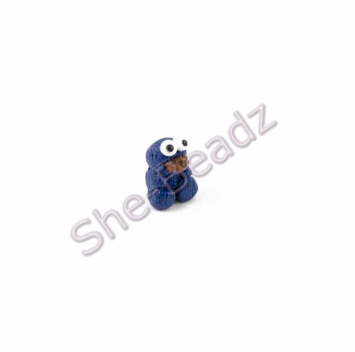 Fimo Cookie Monster Charm Beads Tiny (3D) Pk 10